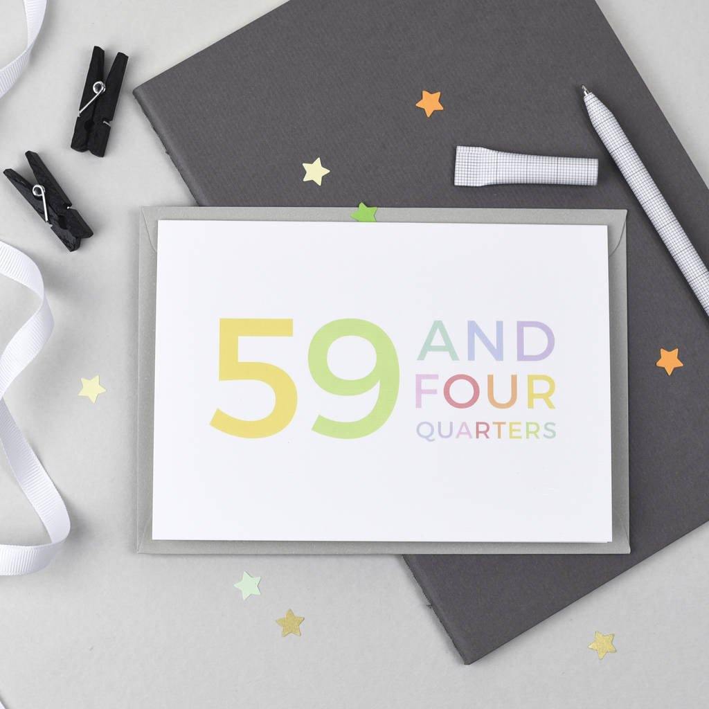 60th Birthday - 59 And Four Quarters Wrapping Paper Set - Studio 9 Ltd