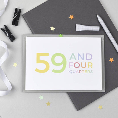 60th Birthday - 59 And Four Quarters Wrapping Paper Set - Studio 9 Ltd