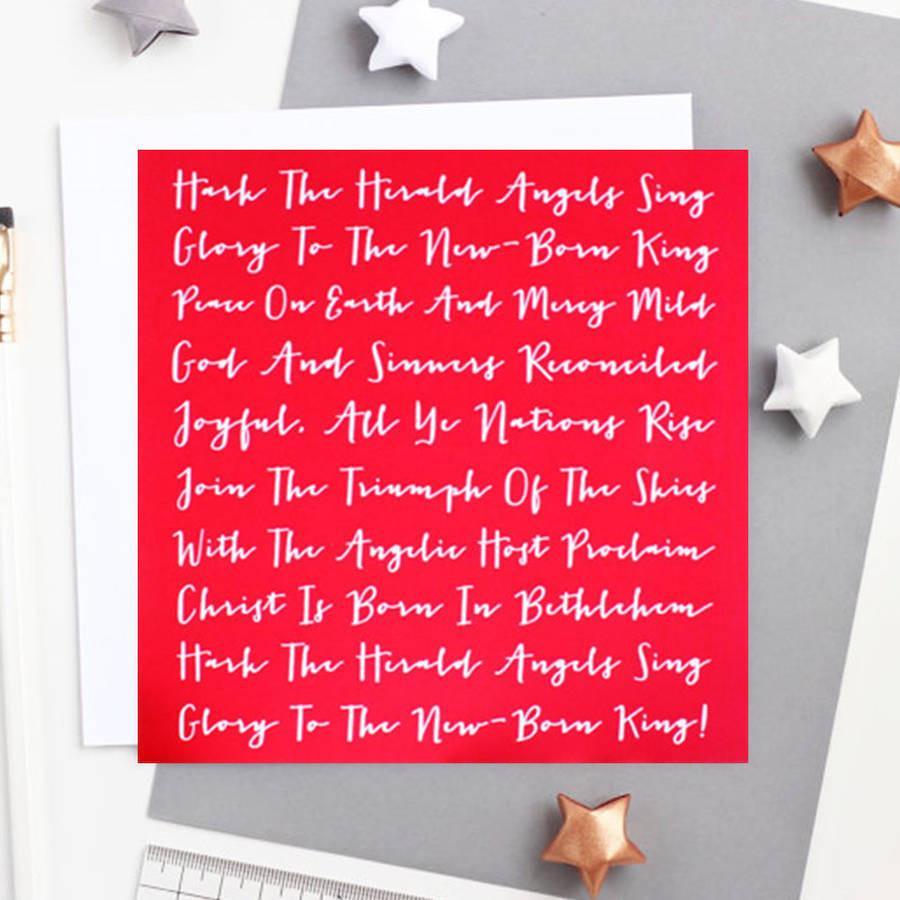 Hark The Herald Christmas Card - Studio 9 Ltd