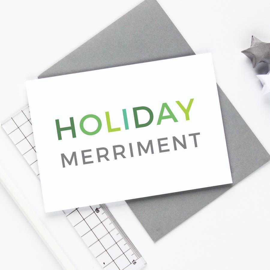 Holiday Merriment Christmas Card - Studio 9 Ltd