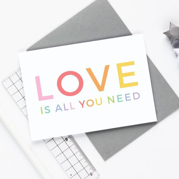 Love Is All You Need Wedding Card - Studio 9 Ltd
