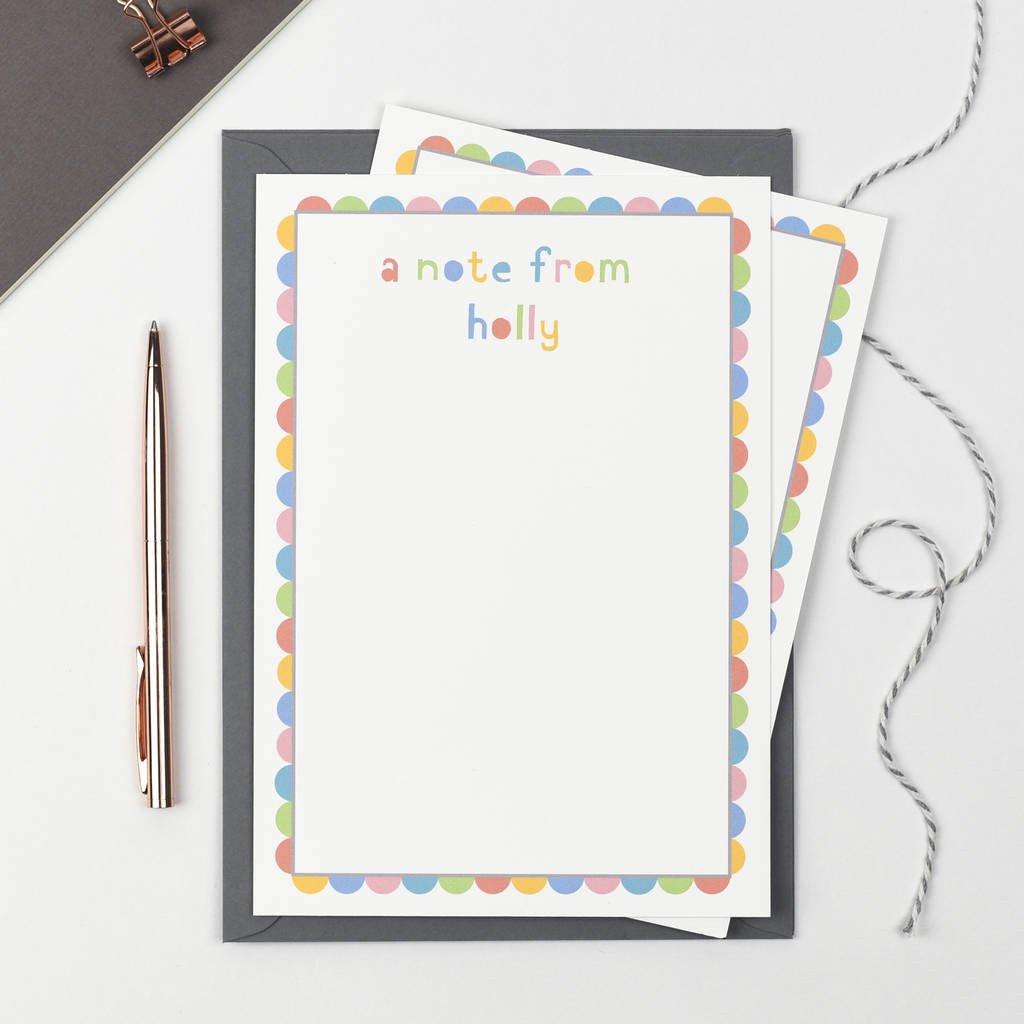 Personalised 'A Note From' Writing Set - Studio 9 Ltd