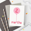 Personalised Birthday Balloon Card - Studio 9 Ltd