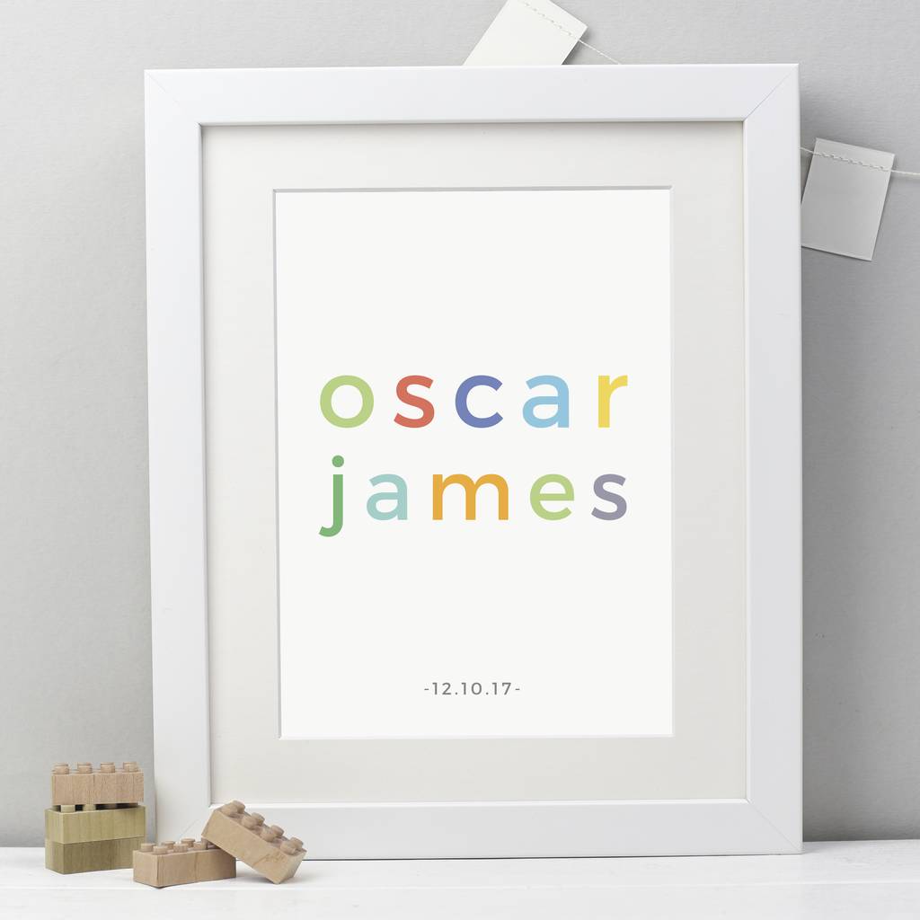 Personalised Childs Name Print - Studio 9 Ltd
