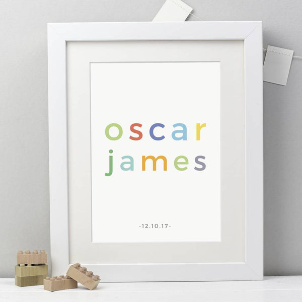Personalised Childs Name Print - Studio 9 Ltd