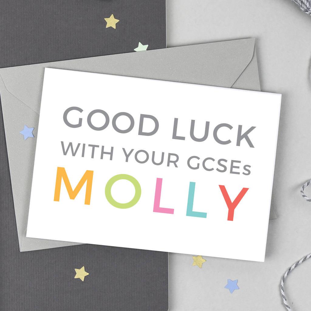 Personalised 'Good Luck GCSE's' Card - Studio 9 Ltd