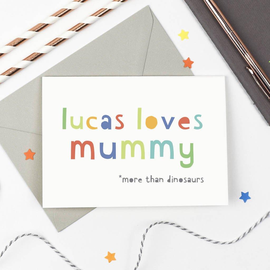Personalised 'Loves Mummy' Mother's Day Card - Studio 9 Ltd
