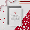 Personalised 'My Favourite' Valentines Card - Studio 9 Ltd