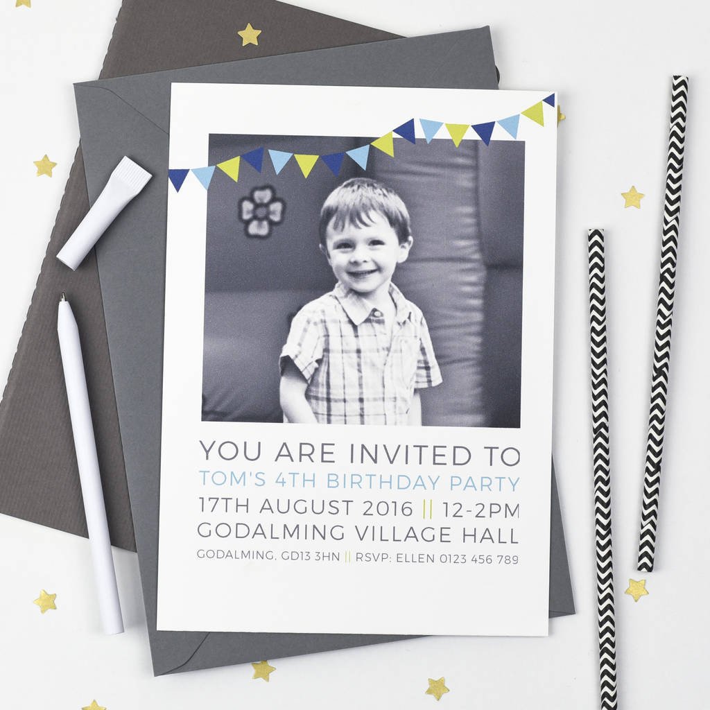 Personalised Photo Birthday Party Invitations - Studio 9 Ltd