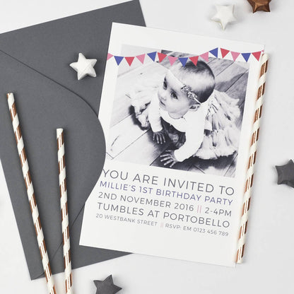 Personalised Photo Birthday Party Invitations - Studio 9 Ltd
