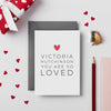 Personalised 'So Loved' Valentines Card - Studio 9 Ltd