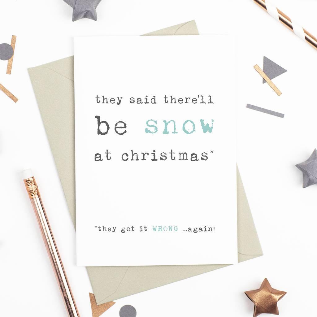 'There'll be Snow' Christmas Card - Studio 9 Ltd