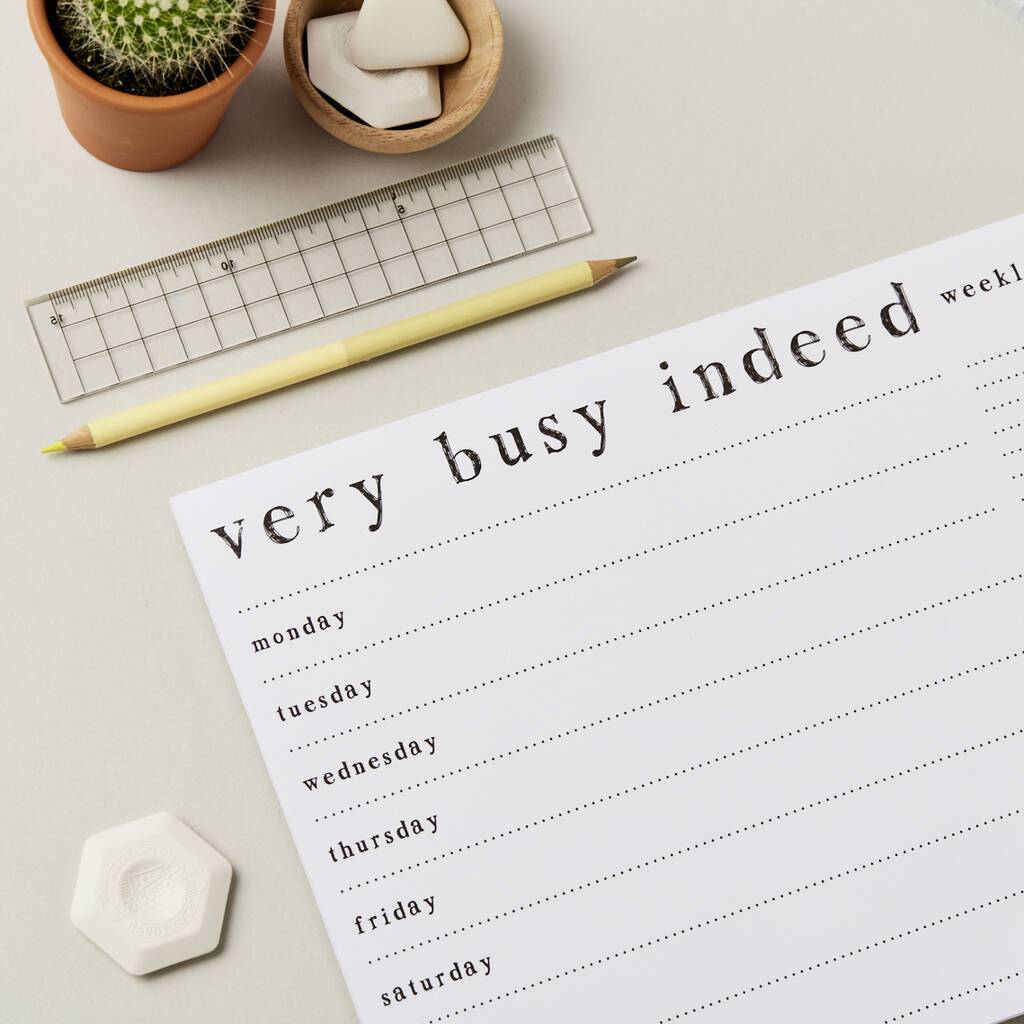Very Busy Indeed A4 Weekly Planner - Studio 9 Ltd