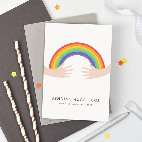 'Sending Huge Hugs' Rainbow Card - Studio 9 Ltd