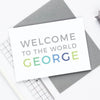 Personalised Welcome to the World Boy Card - Studio 9 Ltd