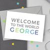 Personalised Welcome to the World Boy Card - Studio 9 Ltd